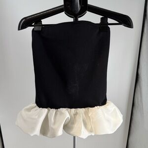 Emerson Lang Young Contemporary Women Black Halter Tu Tu Top Stretch Pull On nwt